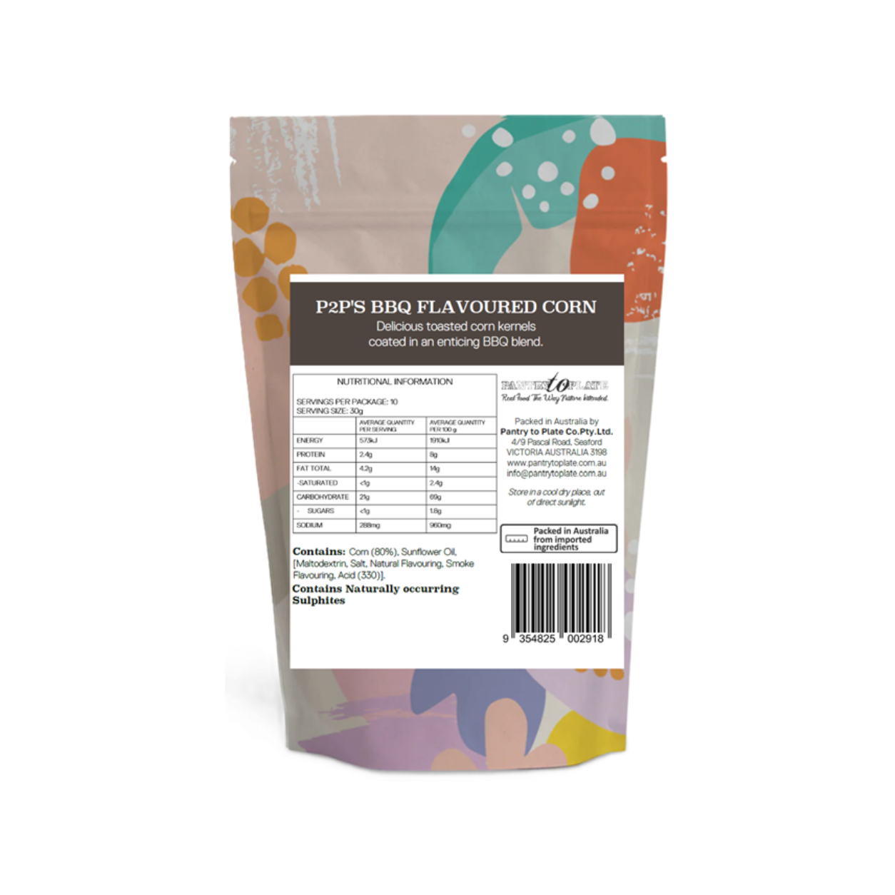P2P BBQ Flavoured Corn 160g