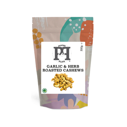 P2P Garlic & Herb Roasted Cashews 300g